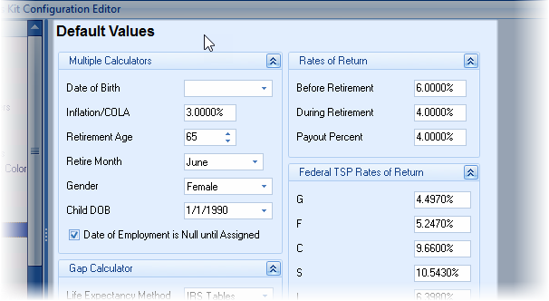 SetupDefaultValues